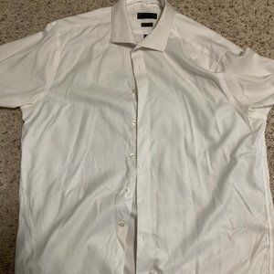 Mens Large White Calvin Klein Dress Shirt